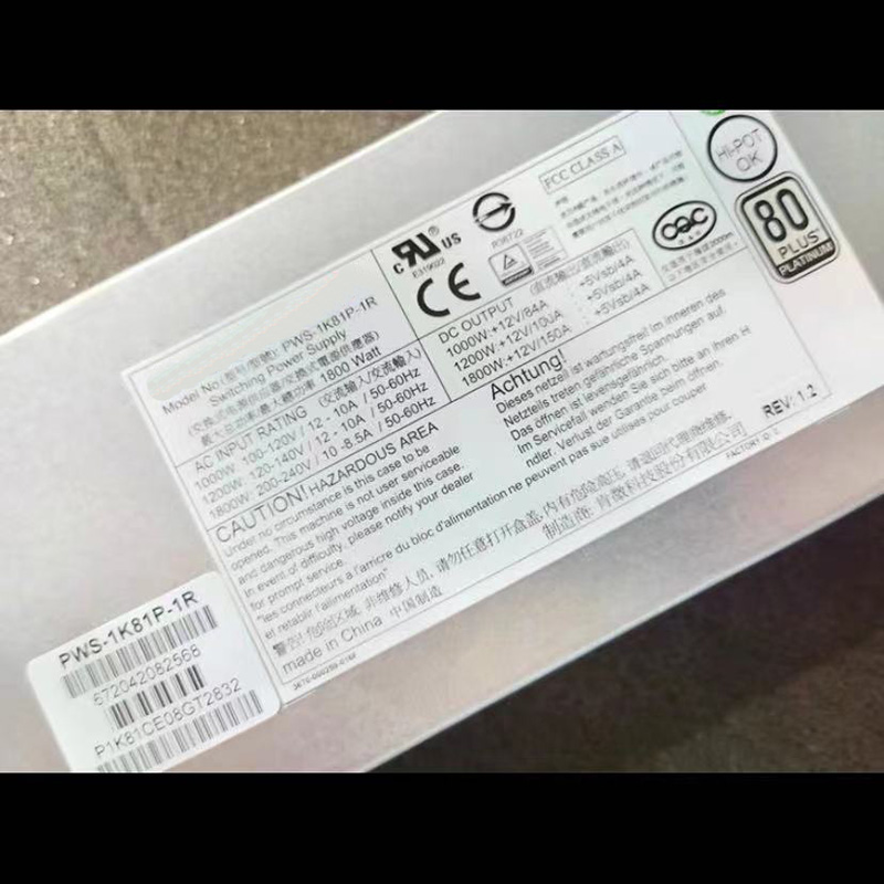 PWS-1K81P-1R 1800W For Supermi - 1800W Server Power Supply Redundant incelemesi ve fiyatı